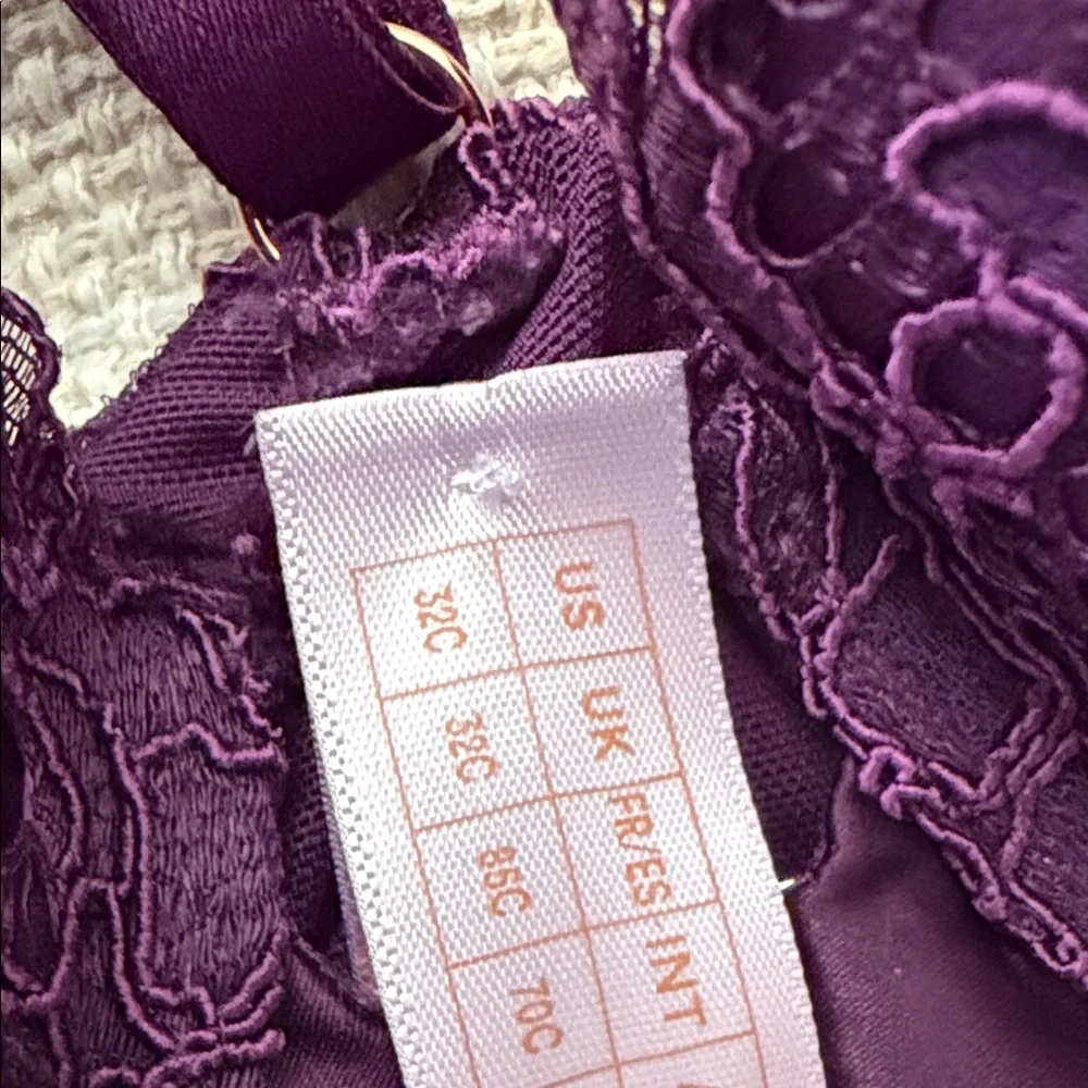 Savage X Fenty Rich Purple Lace Bra - Picture 6 of 6
